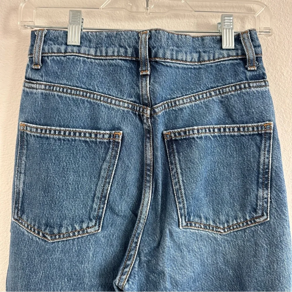 Zara Wide Leg Blue Denim Jeans Size: 2